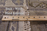 Ivory Turkish Oushak Handmade Wool Area Rug - 8' 2" X 9' 11" - Golden Nile