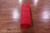Red Square Persian Gabbeh Handmade Wool Rug - 8' 0" X 8' 0" - Golden Nile