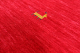 Red Persian Gabbeh Hand Knotted Wool Rug - 9' 0" X 12' 0" - Golden Nile