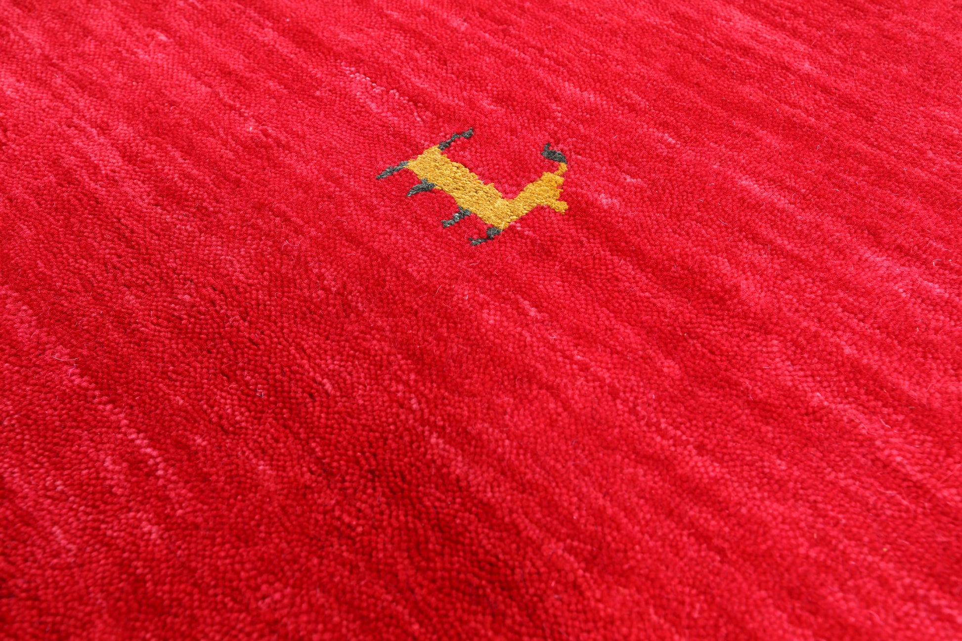 Red Persian Gabbeh Hand Knotted Wool Rug - 9' 0" X 12' 0" - Golden Nile