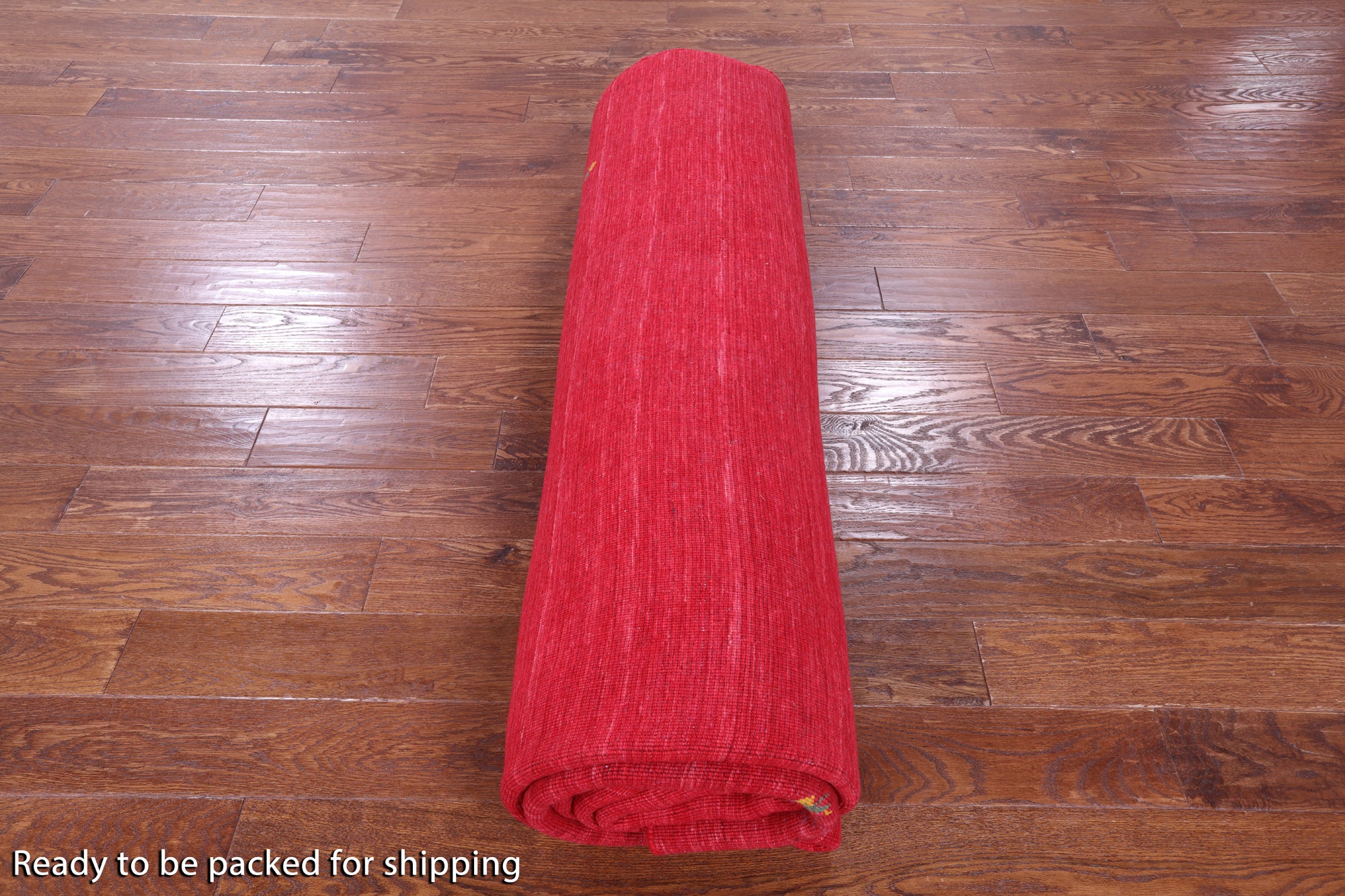 Red Persian Gabbeh Hand Knotted Wool Rug - 9' 0" X 12' 0" - Golden Nile