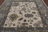 Ivory Turkish Oushak Hand Knotted Wool Area Rug - 8' 2" X 10' 0" - Golden Nile