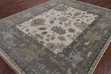 Ivory Turkish Oushak Hand Knotted Wool Area Rug - 8' 2" X 10' 0" - Golden Nile