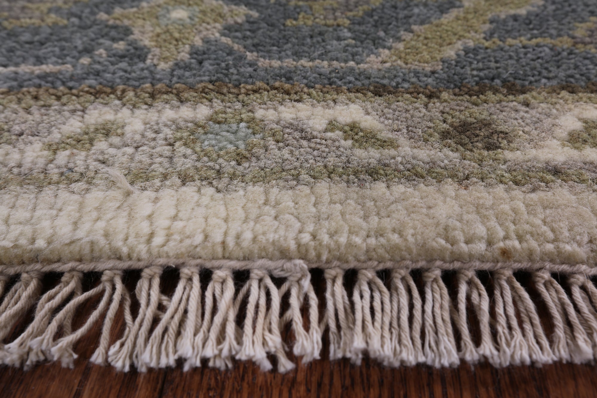 Ivory Turkish Oushak Hand Knotted Wool Area Rug - 8' 2" X 10' 0" - Golden Nile