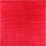 Red Square Persian Gabbeh Hand Knotted Wool Rug - 10' 0" X 10' 0" - Golden Nile