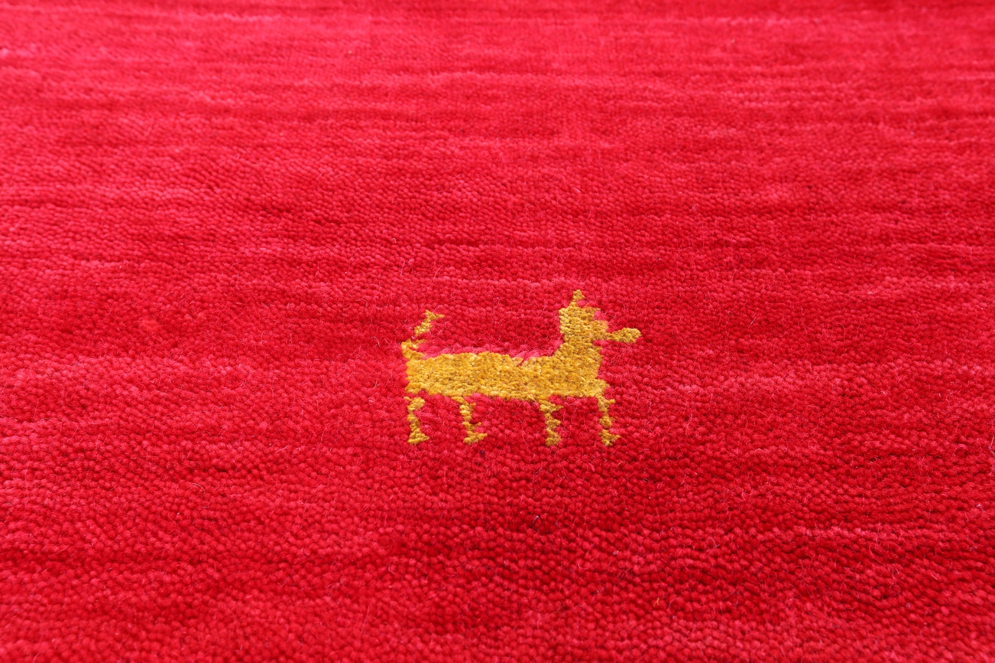 Red Square Persian Gabbeh Hand Knotted Wool Rug - 10' 0" X 10' 0" - Golden Nile