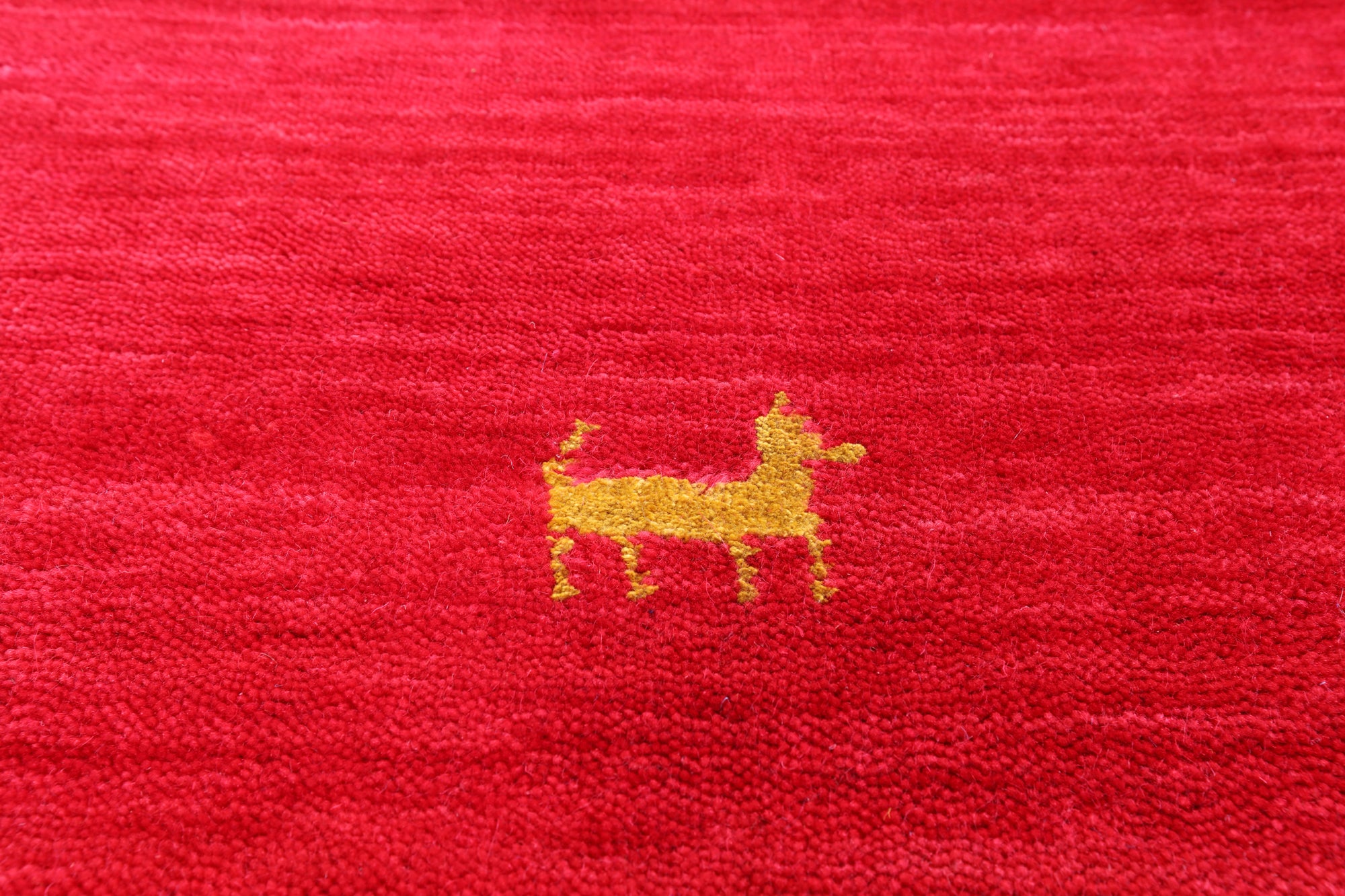 Red Square Persian Gabbeh Hand Knotted Wool Rug - 10' 0" X 10' 0" - Golden Nile