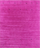 Pink Persian Gabbeh Hand Knotted Wool Rug - 8' 0" X 10' 0" - Golden Nile
