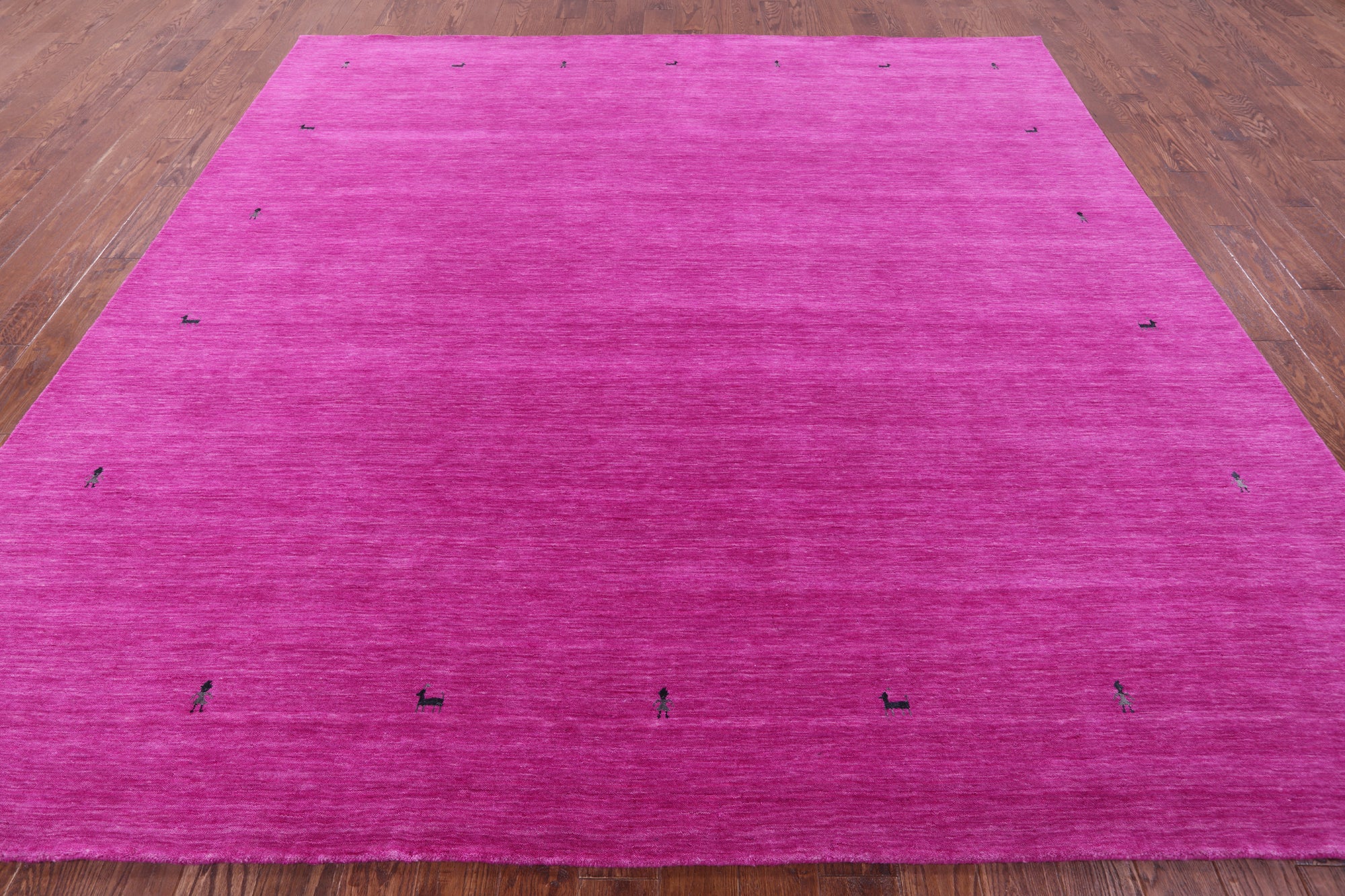 Pink Square Persian Gabbeh Handmade Wool Rug - 10' 0" X 10' 0" - Golden Nile