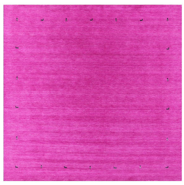 Pink Square Persian Gabbeh Handmade Wool Rug - 10' 0" X 10' 0" - Golden Nile