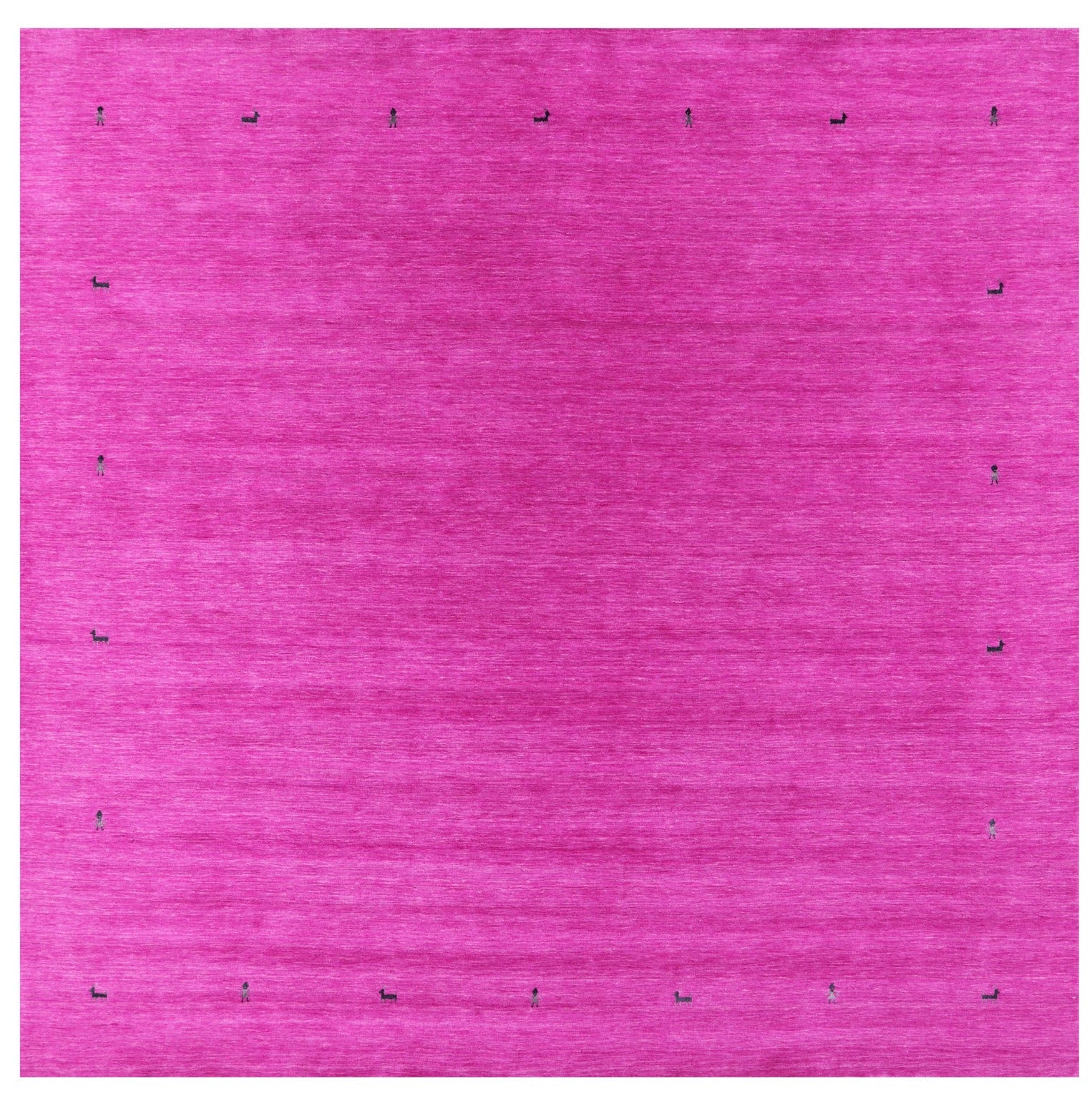 Pink Square Persian Gabbeh Handmade Wool Rug - 10' 0" X 10' 0" - Golden Nile