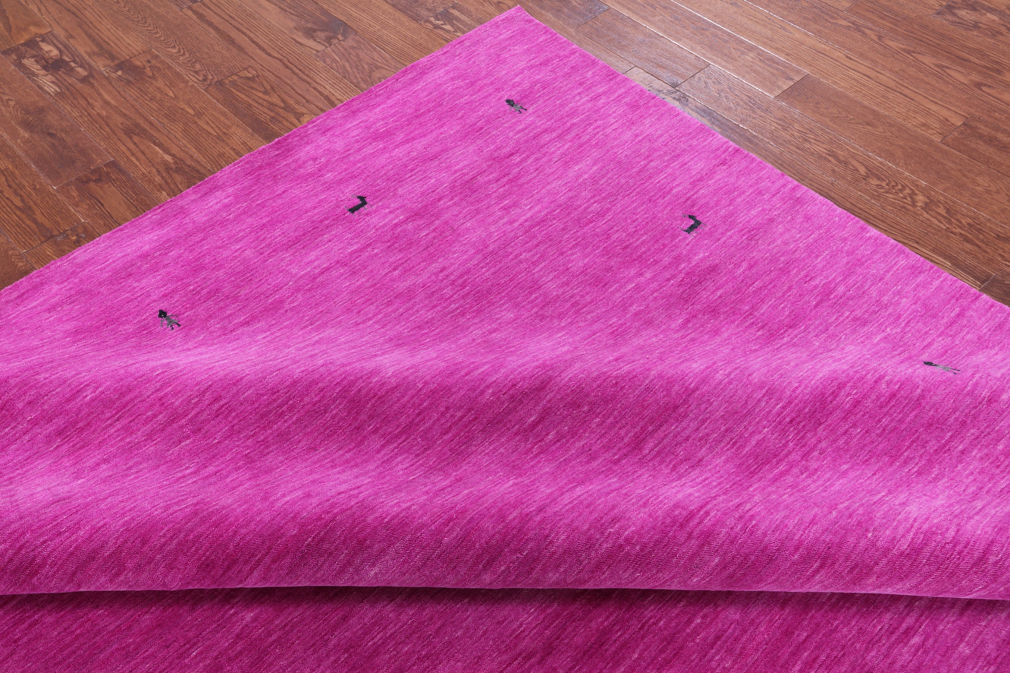Pink Square Persian Gabbeh Handmade Wool Rug - 10' 0" X 10' 0" - Golden Nile