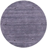 Grey Round Persian Gabbeh Hand Knotted Wool Rug - 6' 0" X 6' 0" - Golden Nile