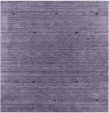 Grey Square Persian Gabbeh Handmade Wool Rug - 6' 0" X 6' 0" - Golden Nile