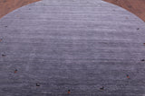 Grey Round Persian Gabbeh Hand Knotted Wool Rug - 10' 0" X 10' 0" - Golden Nile