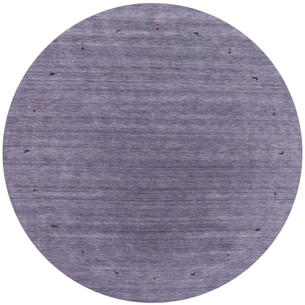 Grey Round Persian Gabbeh Hand Knotted Wool Rug - 10' 0" X 10' 0" - Golden Nile