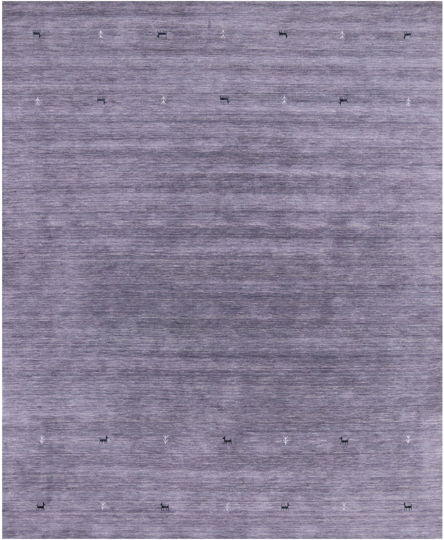 Grey Persian Gabbeh Handmade Wool Rug - 8' 0" X 10' 0" - Golden Nile