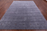 Grey Persian Gabbeh Hand Knotted Wool Rug - 9' 0" X 12' 0" - Golden Nile