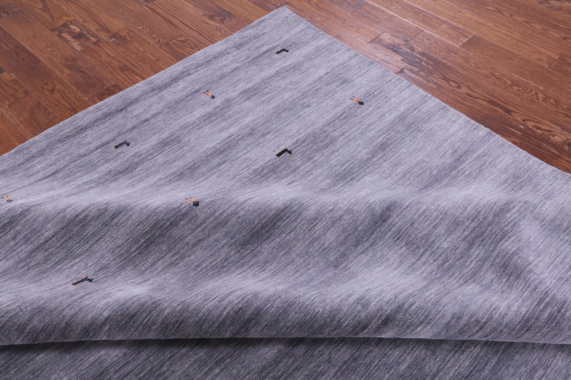Grey Persian Gabbeh Hand Knotted Wool Rug - 9' 0" X 12' 0" - Golden Nile