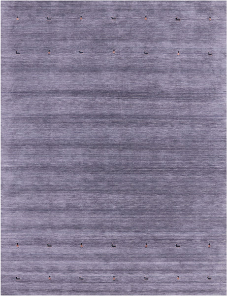 Grey Persian Gabbeh Hand Knotted Wool Rug - 9' 0" X 12' 0" - Golden Nile