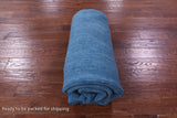 Blue Round Persian Gabbeh Handmade Wool Rug - 8' 0" X 8' 0" - Golden Nile