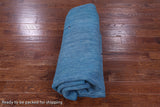 Blue Round Persian Gabbeh Hand Knotted Wool Rug - 10' 0" X 10' 0" - Golden Nile