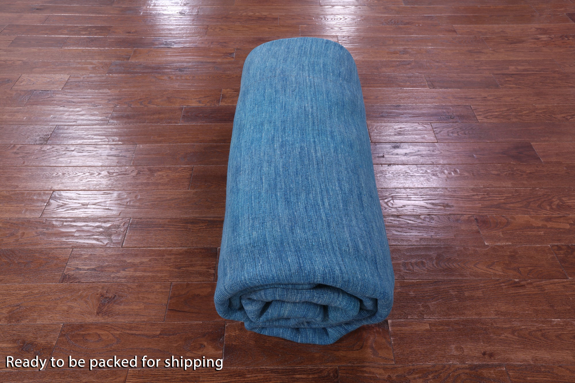 Blue Square Persian Gabbeh Hand Knotted Wool Rug - 10' 0" X 10' 0" - Golden Nile