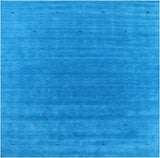 Blue Square Persian Gabbeh Hand Knotted Wool Rug - 10' 0" X 10' 0" - Golden Nile
