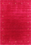 Red Persian Gabbeh Hand Knotted Wool Rug - 6' 0" X 9' 0" - Golden Nile