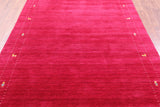 Red Persian Gabbeh Hand Knotted Wool Rug - 6' 0" X 9' 0" - Golden Nile