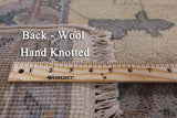 Ivory Turkish Oushak Hand Knotted Wool Area Rug - 8' 1" X 9' 11" - Golden Nile