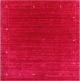 Red Square Persian Gabbeh Hand Knotted Wool Rug - 8' 0" X 8' 0" - Golden Nile
