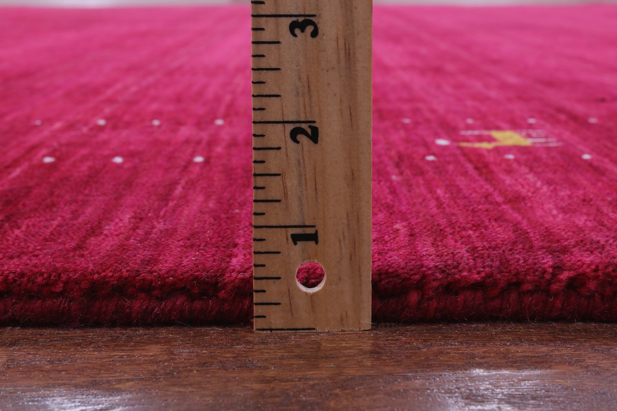 Red Square Persian Gabbeh Hand Knotted Wool Rug - 8' 0" X 8' 0" - Golden Nile