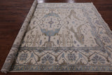 Ivory Turkish Oushak Handmade Wool Area Rug - 8' 2" X 9' 8" - Golden Nile