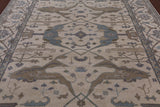 Ivory Turkish Oushak Handmade Wool Area Rug - 8' 2" X 9' 8" - Golden Nile