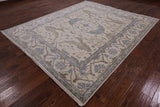 Ivory Turkish Oushak Handmade Wool Area Rug - 8' 2" X 9' 8" - Golden Nile