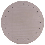 Ivory Round Persian Gabbeh Handmade Wool Rug - 10' 0" X 10' 0" - Golden Nile