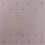 Ivory Square Persian Gabbeh Hand Knotted Wool Rug - 10' 0" X 10' 0" - Golden Nile