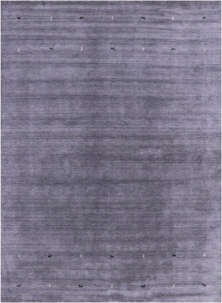 Grey Persian Gabbeh Hand Knotted Wool Rug - 10' 0" X 14' 0" - Golden Nile