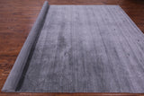 Grey Persian Gabbeh Hand Knotted Wool Rug - 10' 0" X 14' 0" - Golden Nile