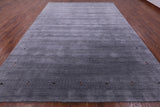 Grey Persian Gabbeh Hand Knotted Wool Rug - 10' 0" X 14' 0" - Golden Nile