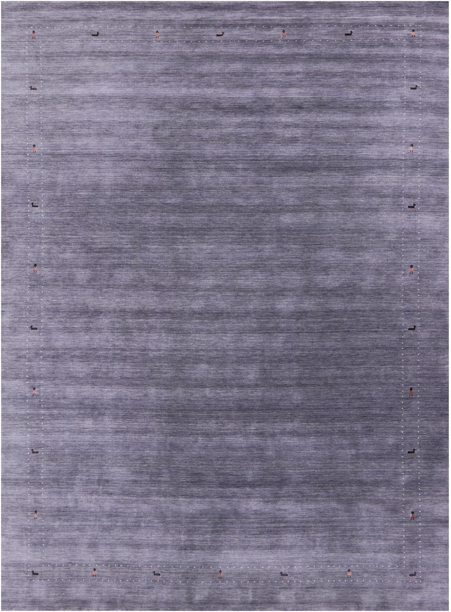 Grey Persian Gabbeh Hand Knotted Wool Rug - 10' 0" X 14' 0" - Golden Nile