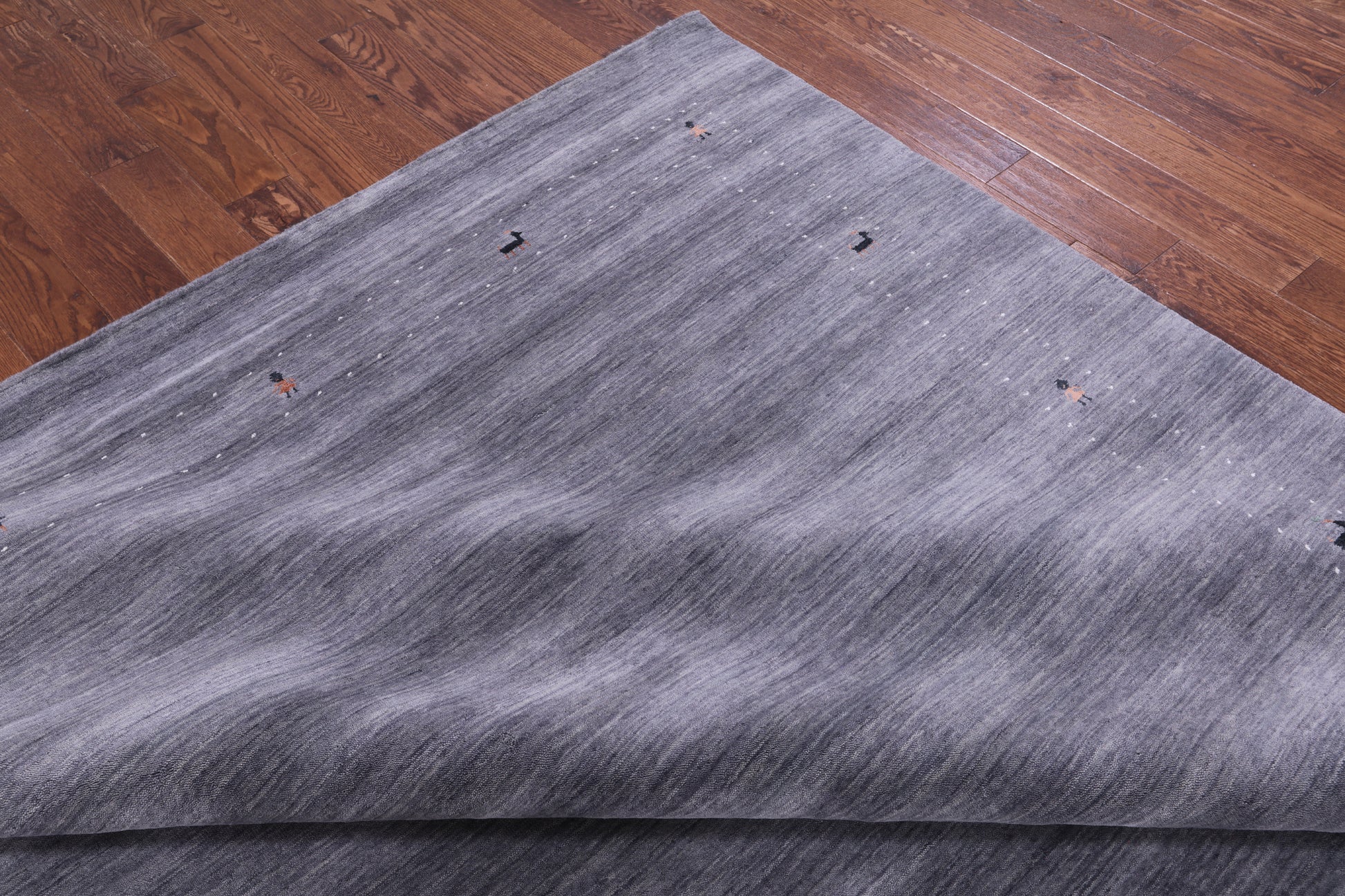 Grey Persian Gabbeh Hand Knotted Wool Rug - 10' 0" X 14' 0" - Golden Nile