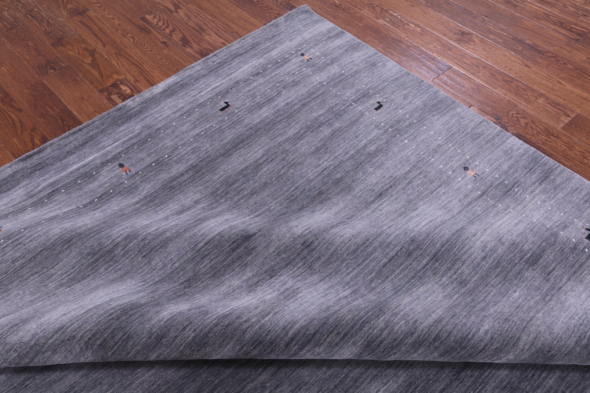 Grey Persian Gabbeh Hand Knotted Wool Rug - 10' 0" X 14' 0" - Golden Nile