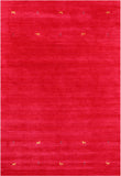 Red Persian Gabbeh Hand Knotted Wool Rug - 6' 0" X 9' 0" - Golden Nile