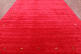 Red Persian Gabbeh Hand Knotted Wool Rug - 10' 0" X 14' 0" - Golden Nile