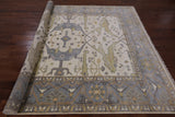 Ivory Turkish Oushak Hand Knotted Wool Area Rug - 8' 0" X 9' 9" - Golden Nile