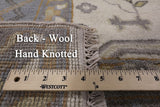 Ivory Turkish Oushak Hand Knotted Wool Area Rug - 8' 0" X 9' 9" - Golden Nile