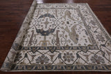 Ivory Turkish Oushak Hand Knotted Wool Area Rug - 8' 3" X 9' 9" - Golden Nile
