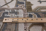 Ivory Turkish Oushak Hand Knotted Wool Area Rug - 8' 3" X 9' 9" - Golden Nile
